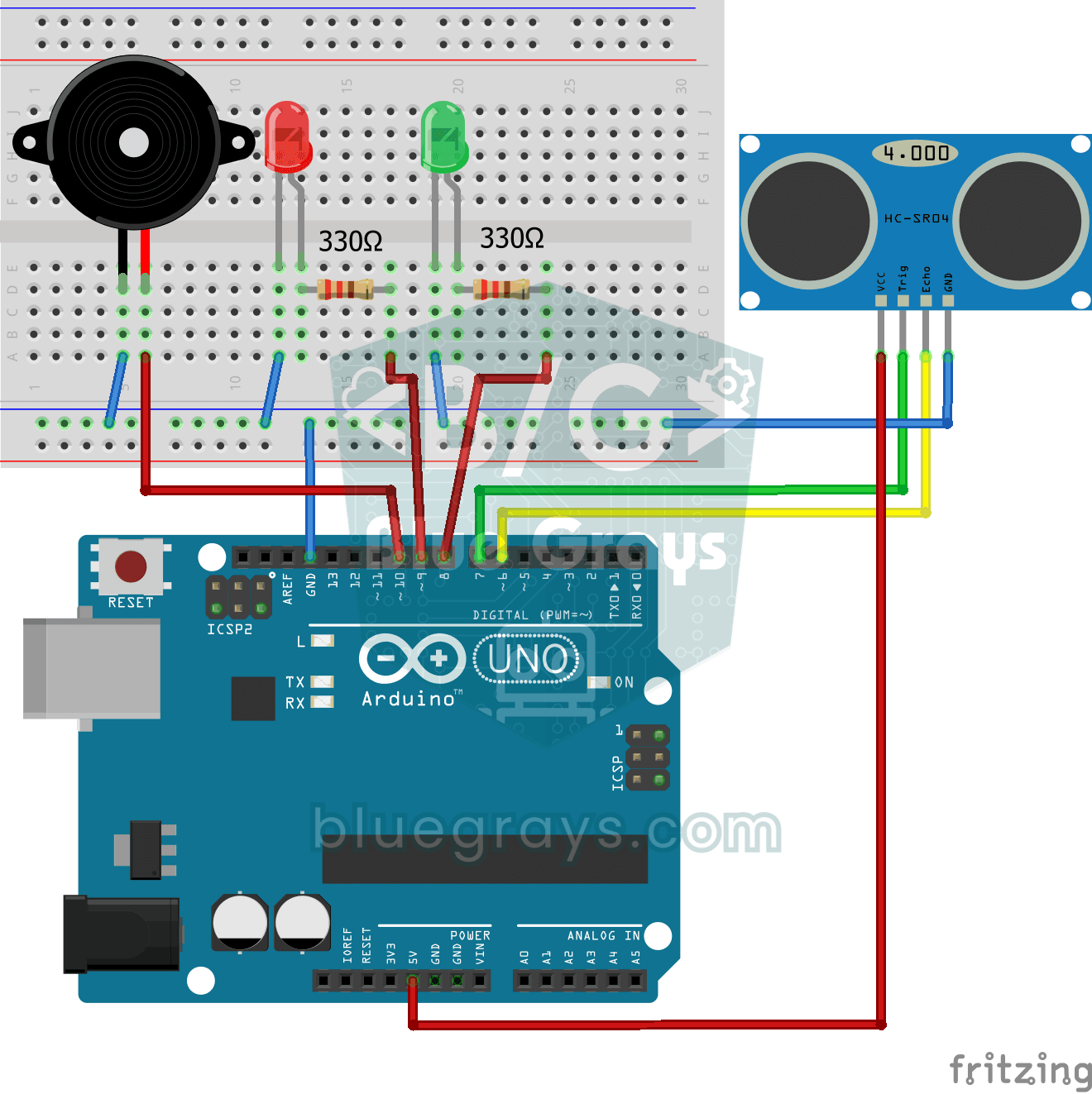 Capteur de stationnement avec HC-SR04