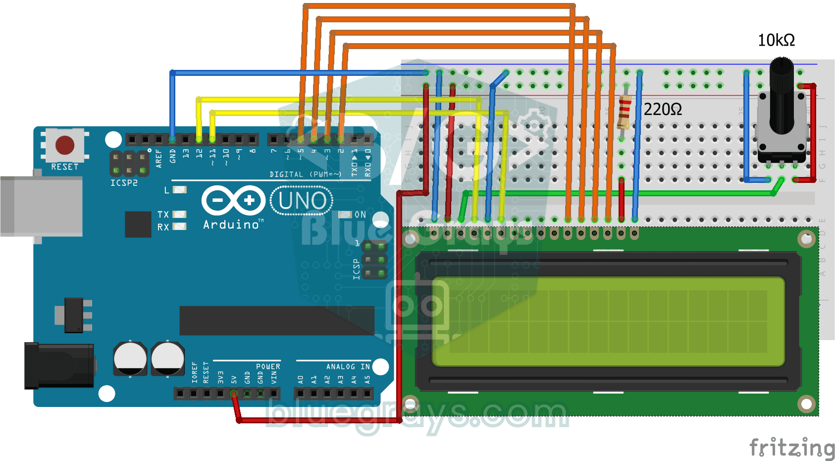 Afficher un message sur un écran LCD 2x16